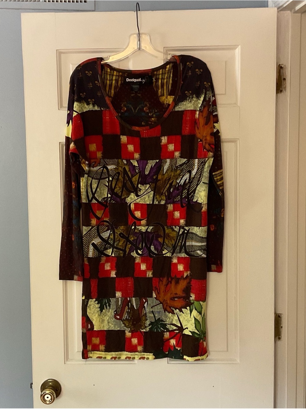 Desigual Dress US Size S Avant‎ Garde Maximalist Art To Wear Artsy Made In Spain